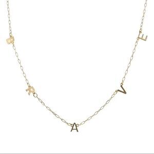 Jane Marie 16" Gold Brave Letter Station, Gold Chain Necklace, NWT